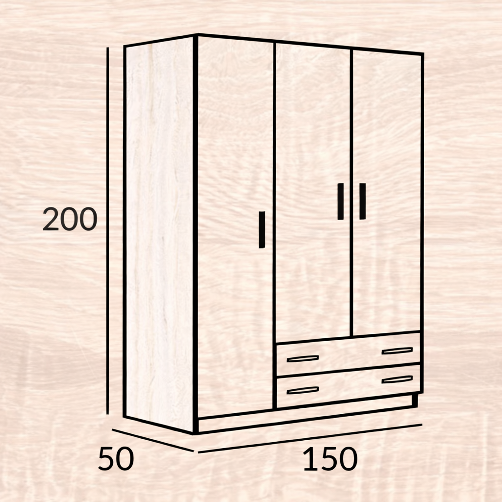 Armario MODELO ECO - 3 PUERTAS