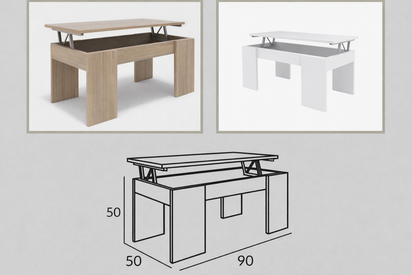 Mesa de centro Elevable