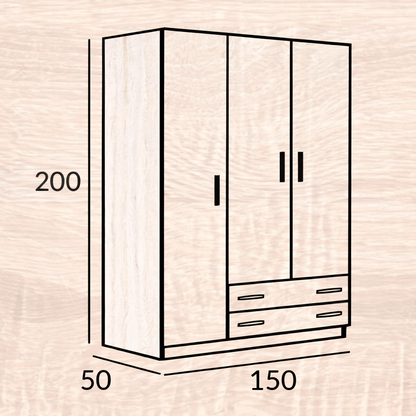 Armario MODELO ECO - 3 PUERTAS