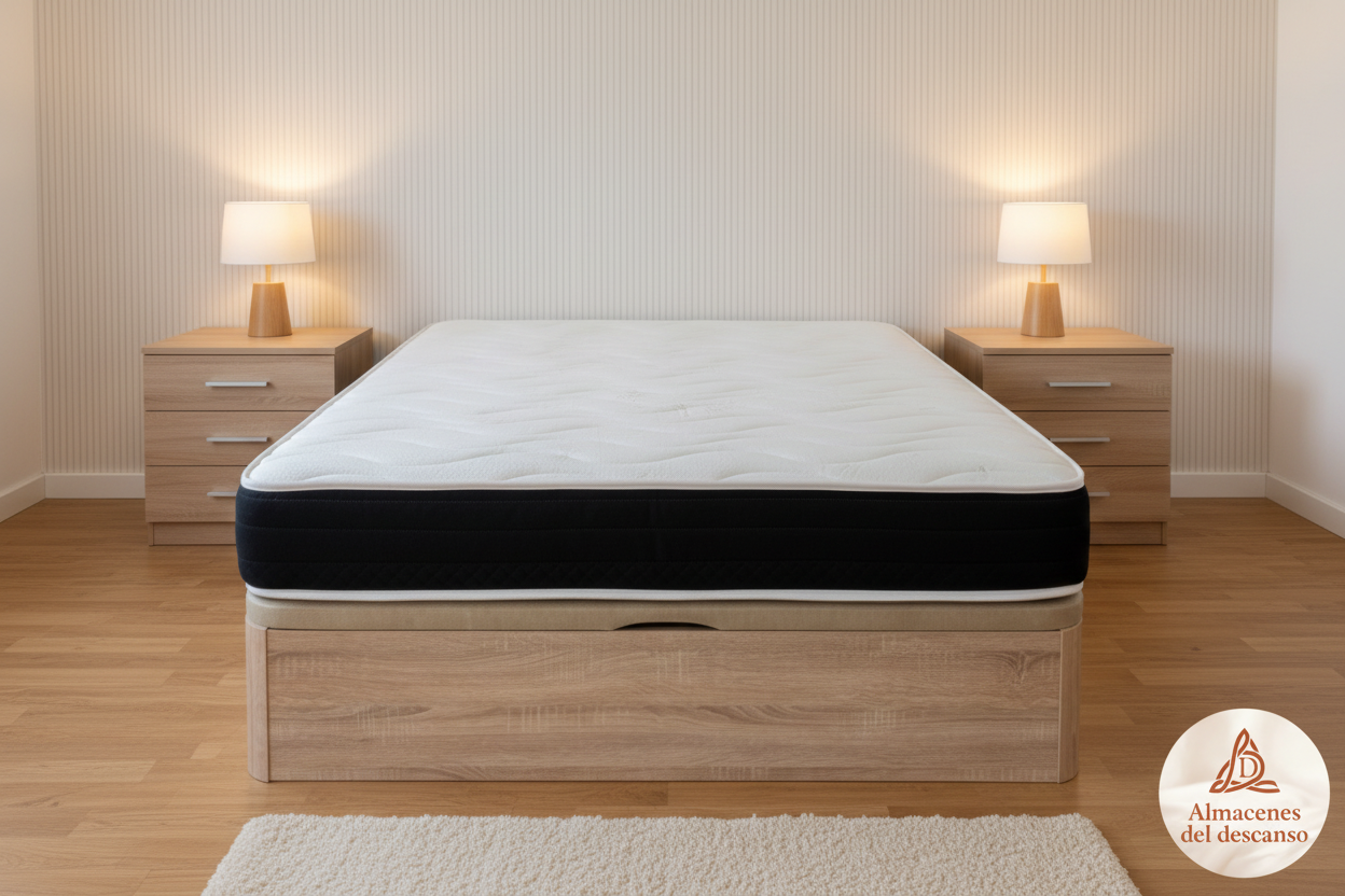 Canapé frontal con mesitas roble 3 cajones