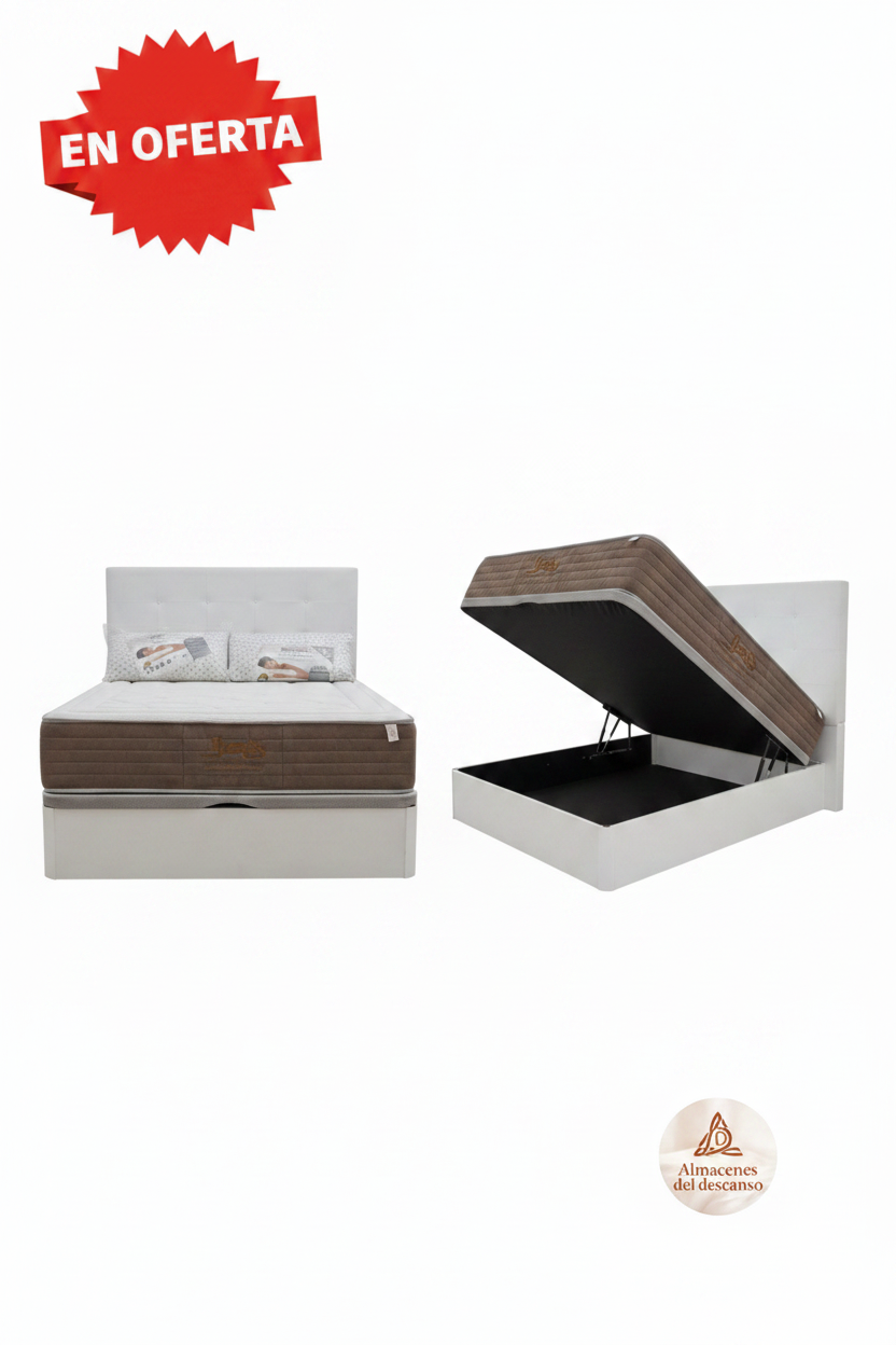 EN OFERTA - Cama doble blanca